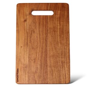 Vesta Homes Wooden Chopping Board, Cutting Board, Serving Tray for Kitchen Vegetables, Fruits & Cheese | Natural Acacia Wood | 33x21.5x1.5 cms| Handmade (Evo Board)